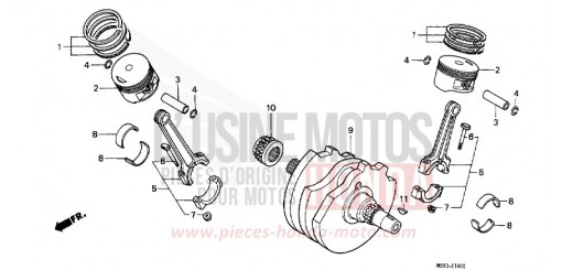 VILEBREQUIN/PISTON NTV650P de 1993